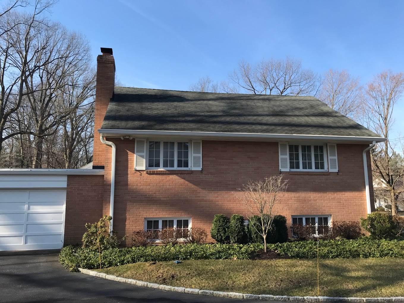 Brick colonial home — new asphalt shingle roof, Bergen County NJ