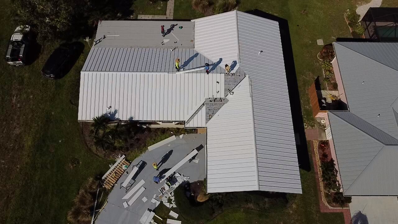Standing seam metal roofing project Tampa Florida