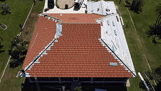 Storm damage repair tile displacement Florida