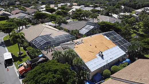 Wind uplift damage documentation Florida