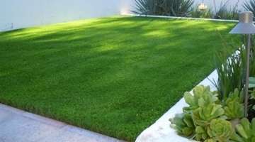 Backyard pool area with artificial turf — Redlands installation